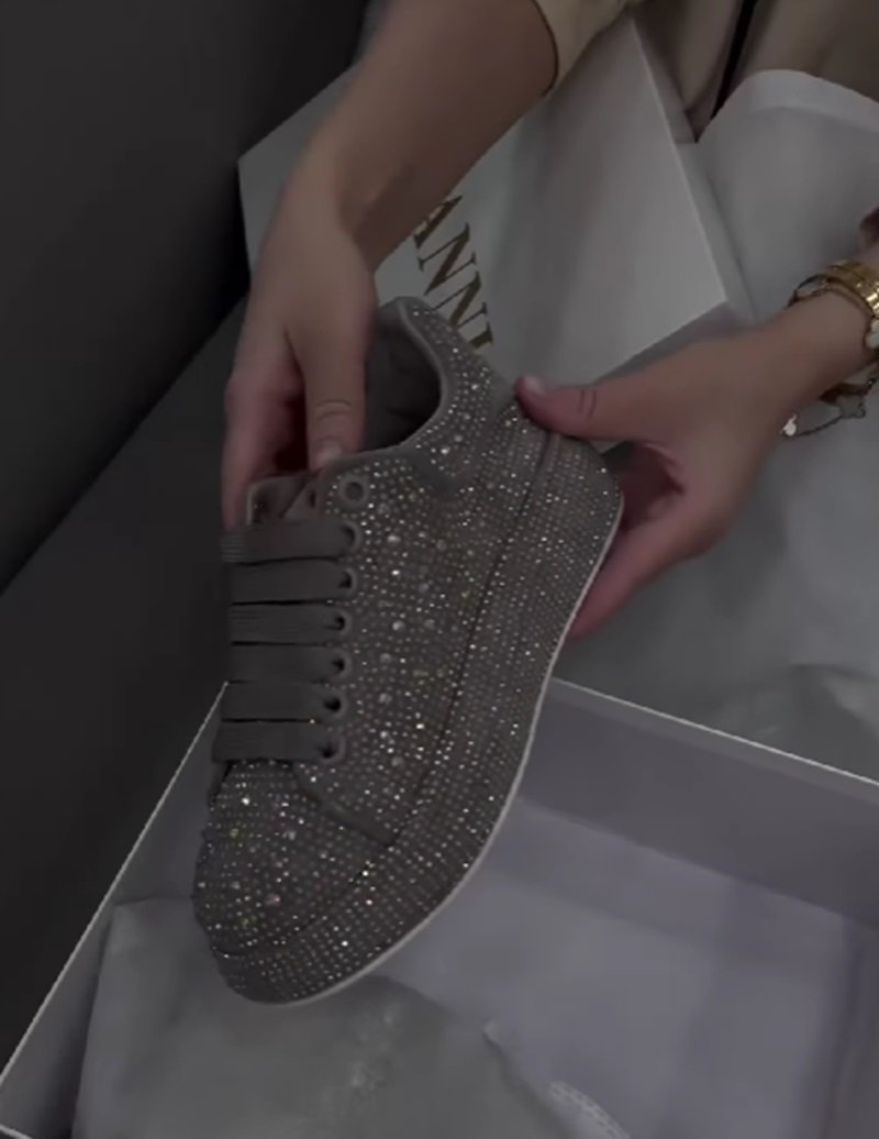 Rhinestone Platform Casual Shoes