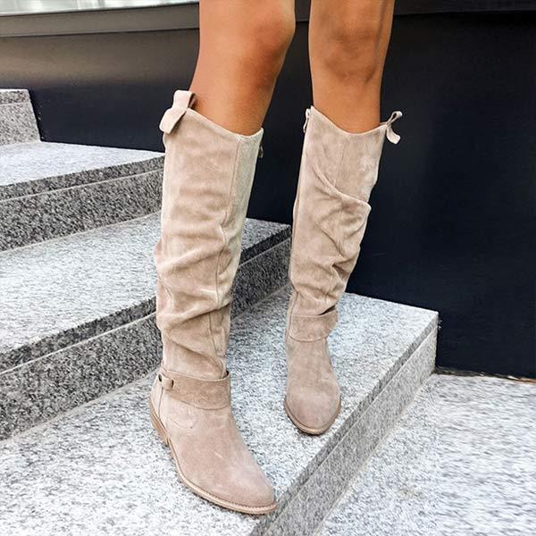 Women'S Side Zip Low Heel Fashion Boots