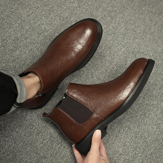 Men's Pointed Toe British Vintage Chelsea Boots