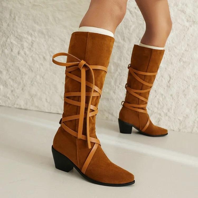Plain Autumn Suede Casual Boot