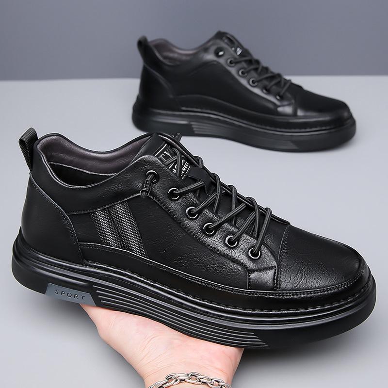 Breathable Leather Trendy Soft-soles Men's Casual Shoes