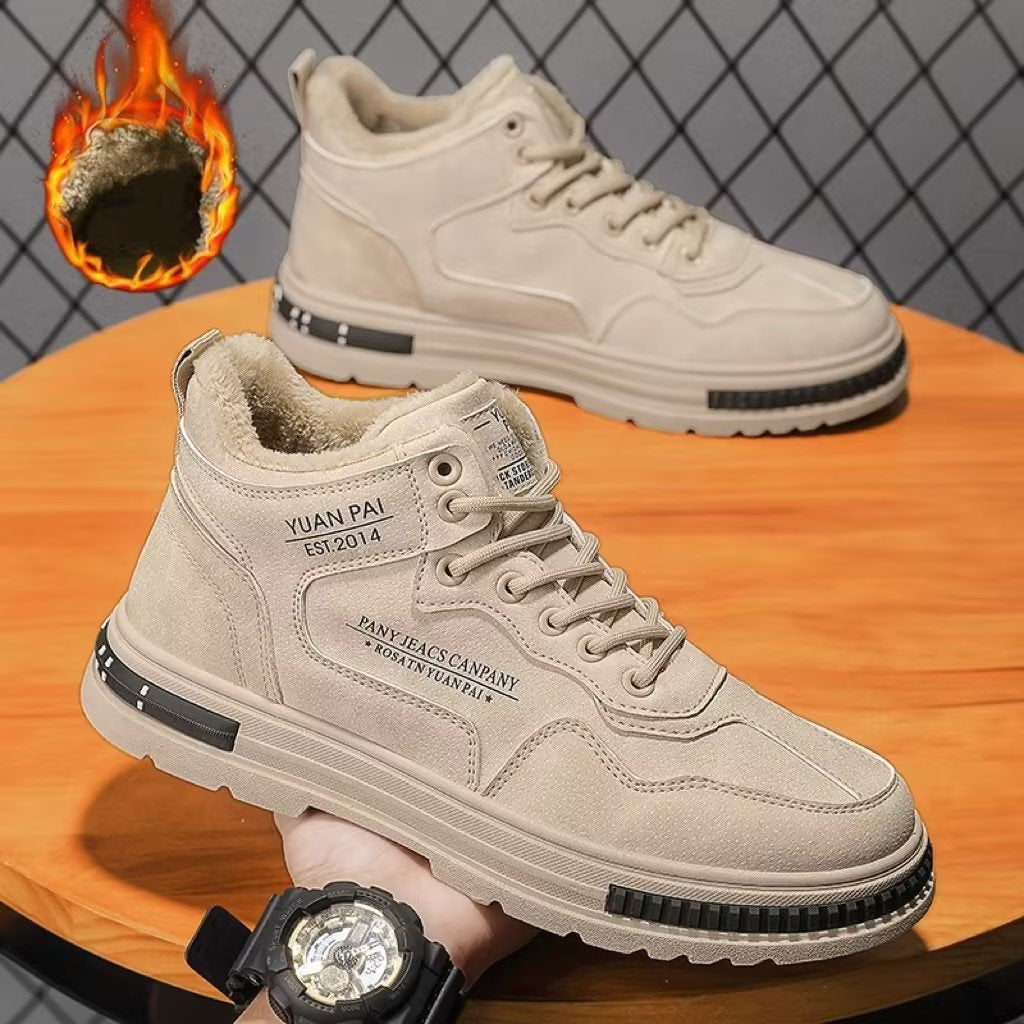 Men's Velvet Warm Sports Non-Slip Wear-Resistant Martin Boots