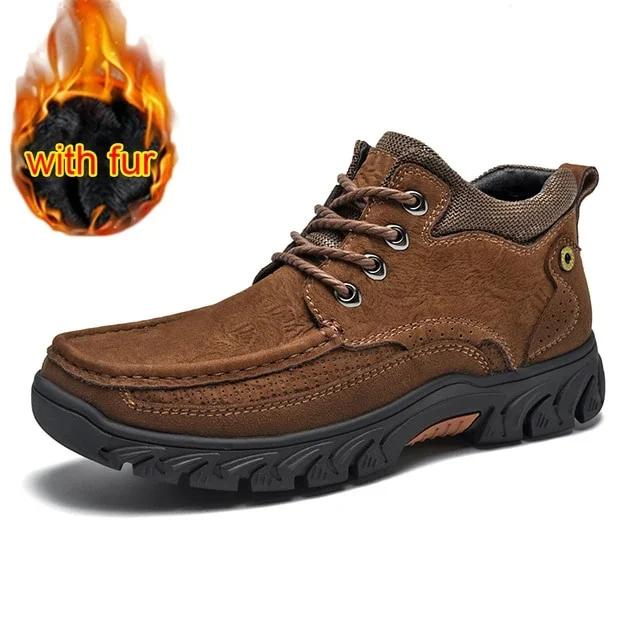 Men's Winter Plush Boots With Supporting Orthopedic Sole