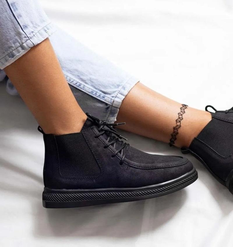 Fashion Retro Leather Ankle Boots