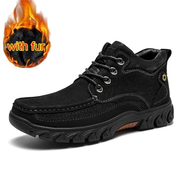 Men's Winter Plush Boots With Supporting Orthopedic Sole