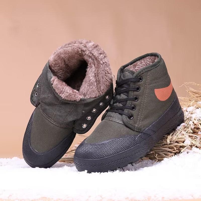 Men's Winter Cold-proof Fleece-lined Thickened High-top Cotton Boots
