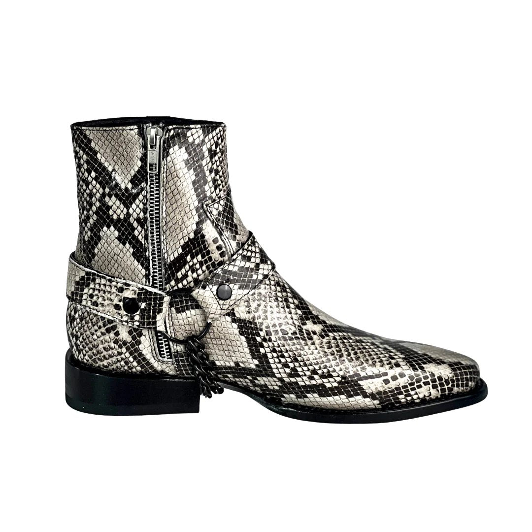 Animal Print Cowhide Ankle Boots