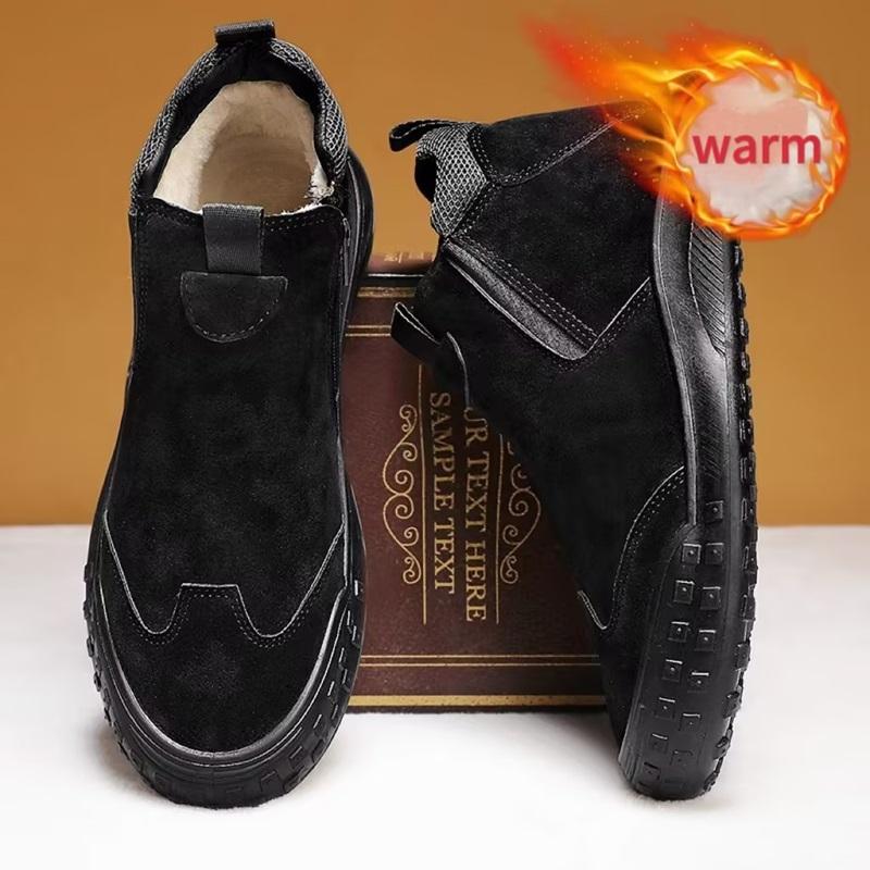 Men's Winter Velvet Warm Slip-on Cotton Shoes