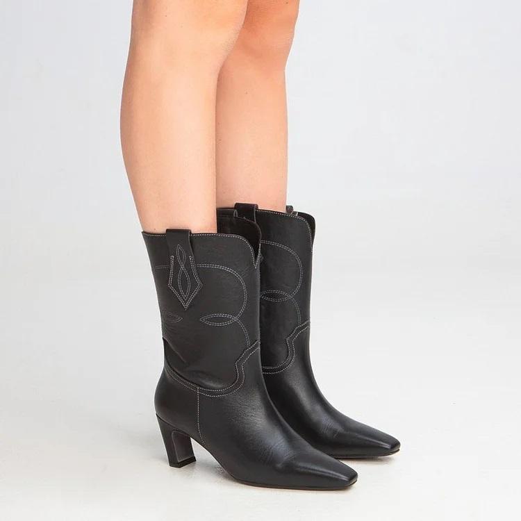 Autumn Plain Pu Elegant Boot