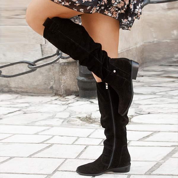 Women'S Side Zip Low Heel Fashion Boots