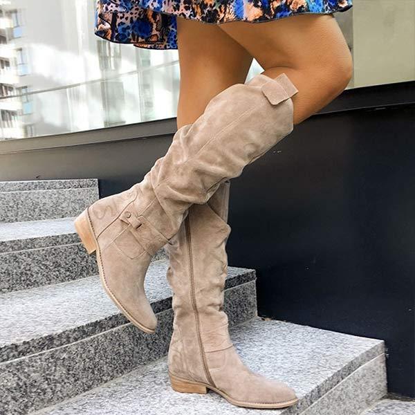 Women'S Side Zip Low Heel Fashion Boots