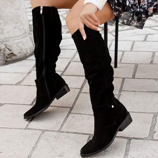 Women'S Side Zip Low Heel Fashion Boots