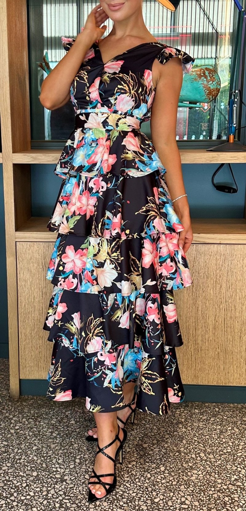 Layered Floral Dress