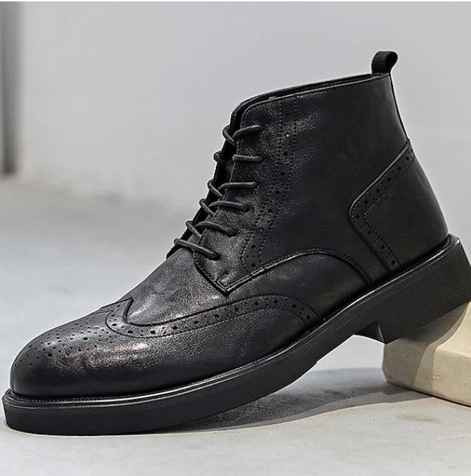 Men's Retro Leather High-rise Comfortable Wear-resistant Boots