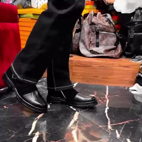 Men's Stitching Leather Boots