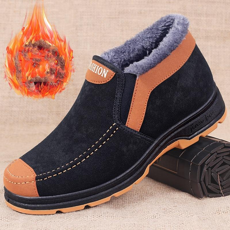 Men's Winter Cozy Wool Lined Casual Outdoor Warm Snow Boots