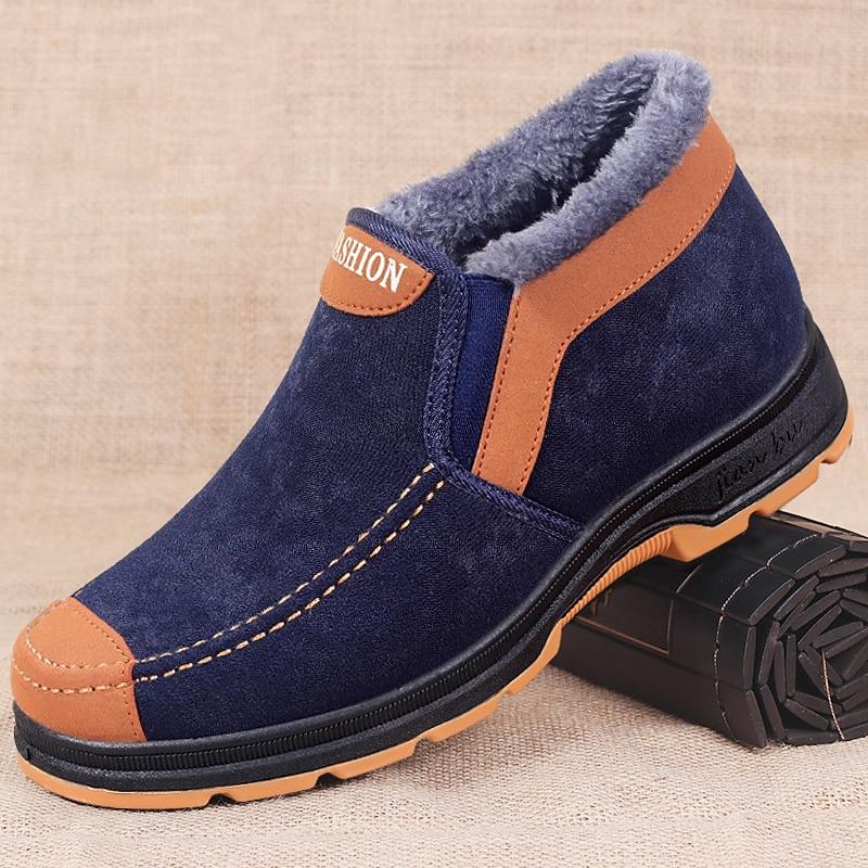 Men's Winter Cozy Wool Lined Casual Outdoor Warm Snow Boots
