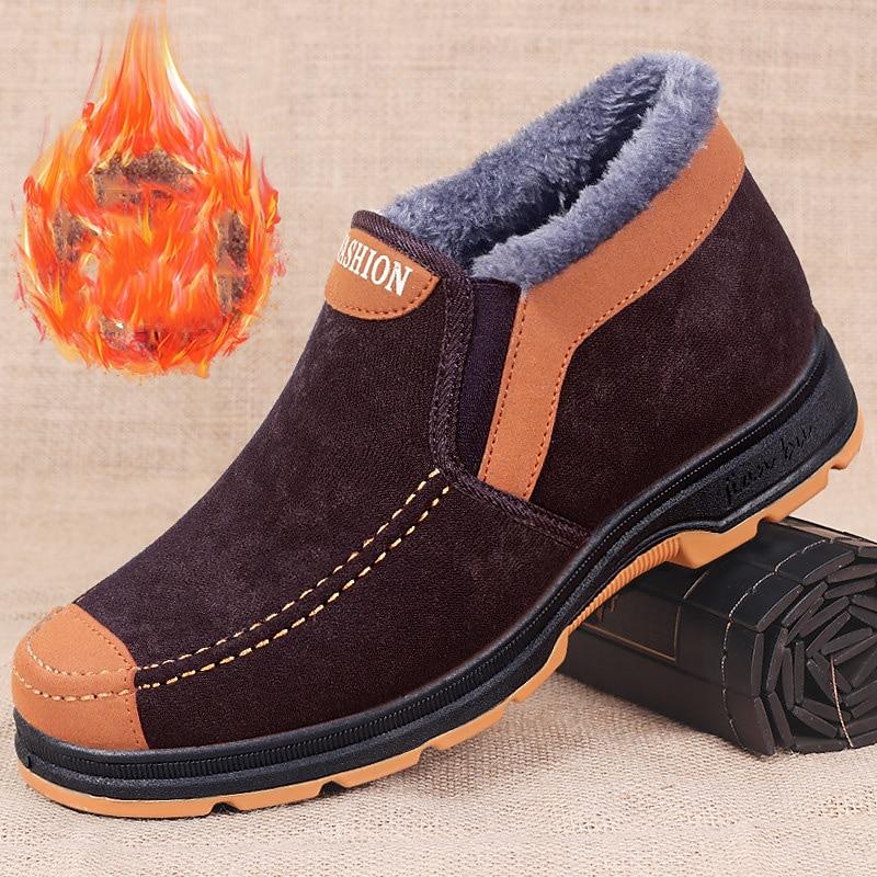 Men's Winter Cozy Wool Lined Casual Outdoor Warm Snow Boots