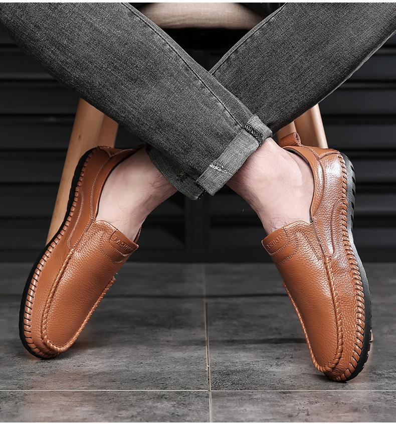 Men's Casual Breathable Leather Slip-ons & Loafers