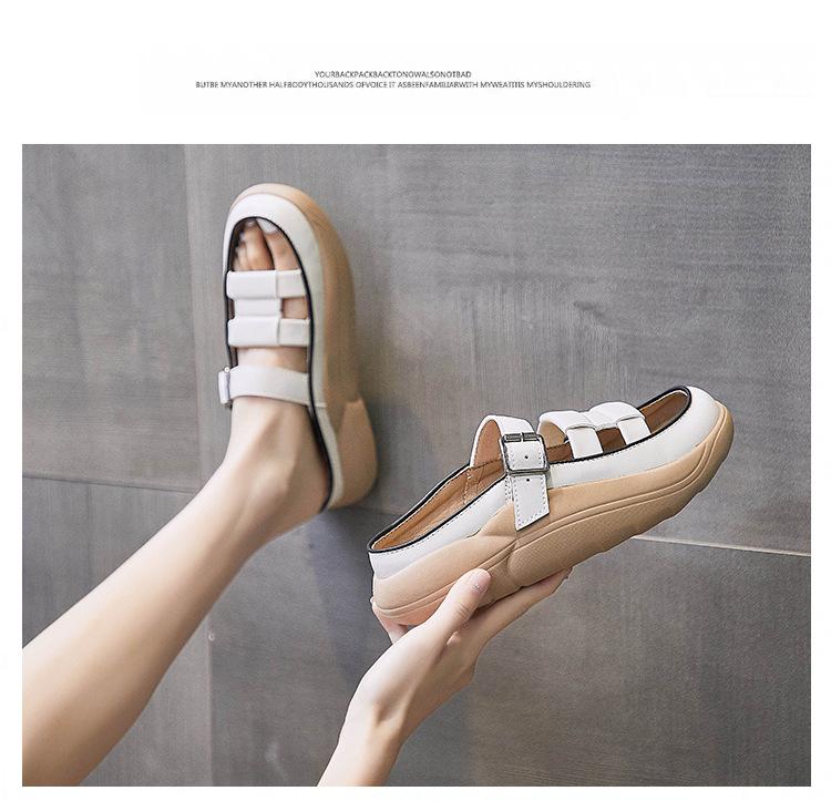 Women's Retro Thick Sole Low-cut Beach Sandals