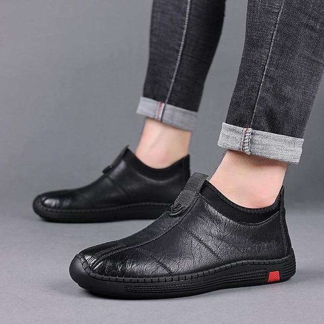 Men's Cowhide Breathable Loafers & Slip-Ons