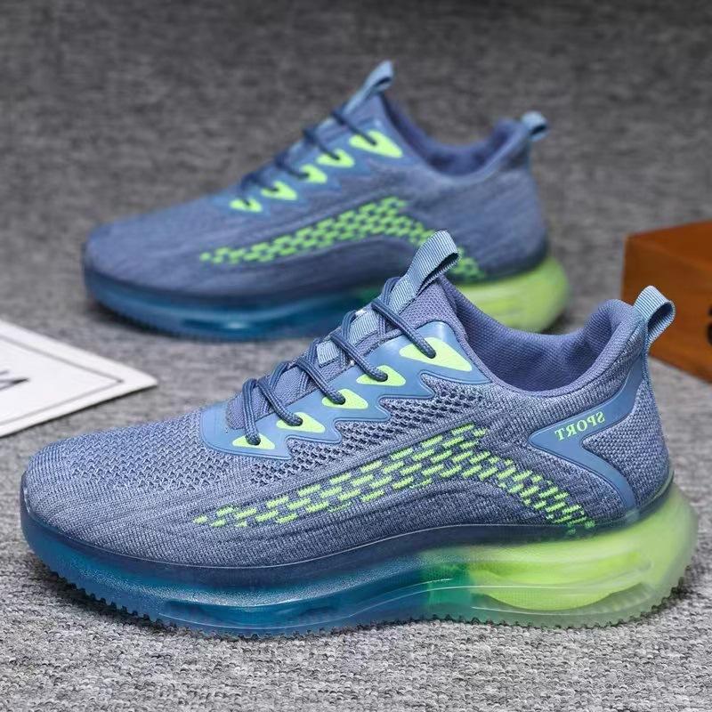 Men's Breathable Color Block Flyknit Sneakers