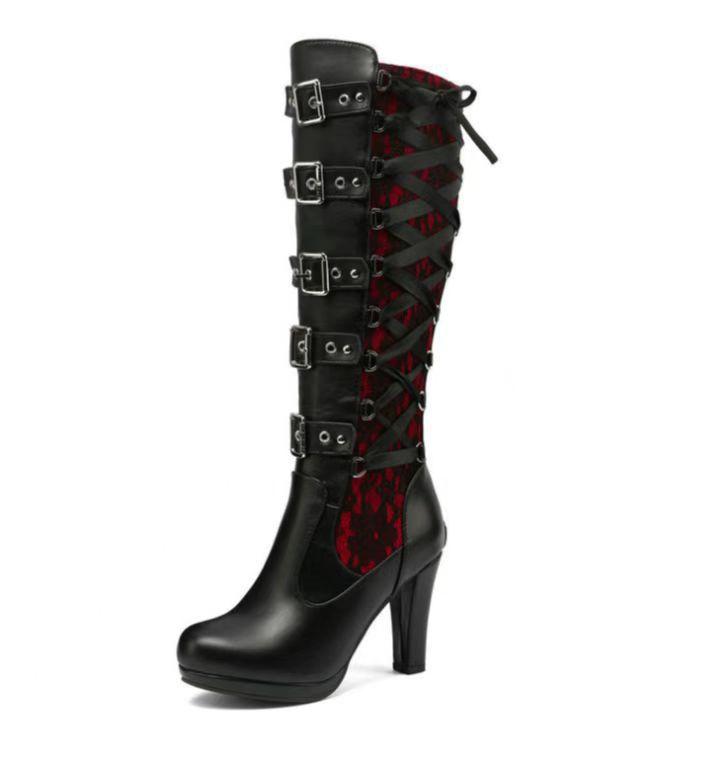 Women'S Vintage Fashion Lace-Up Rider Boots