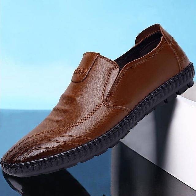Men's Daily PU Waterproof Loafers & Slip-Ons