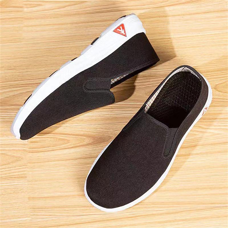Men's Black Vintage Casual Loafers & Slip-Ons Comfort Shoes