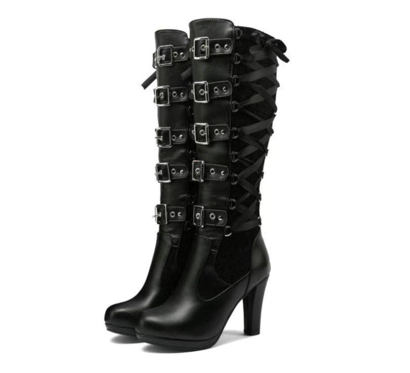 Women'S Vintage Fashion Lace-Up Rider Boots