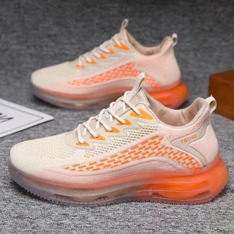 Men's Breathable Color Block Flyknit Sneakers