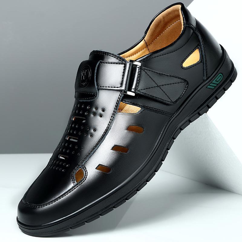 Men's Casual Daily Cowhide Breathable Sandals Leather Shoes