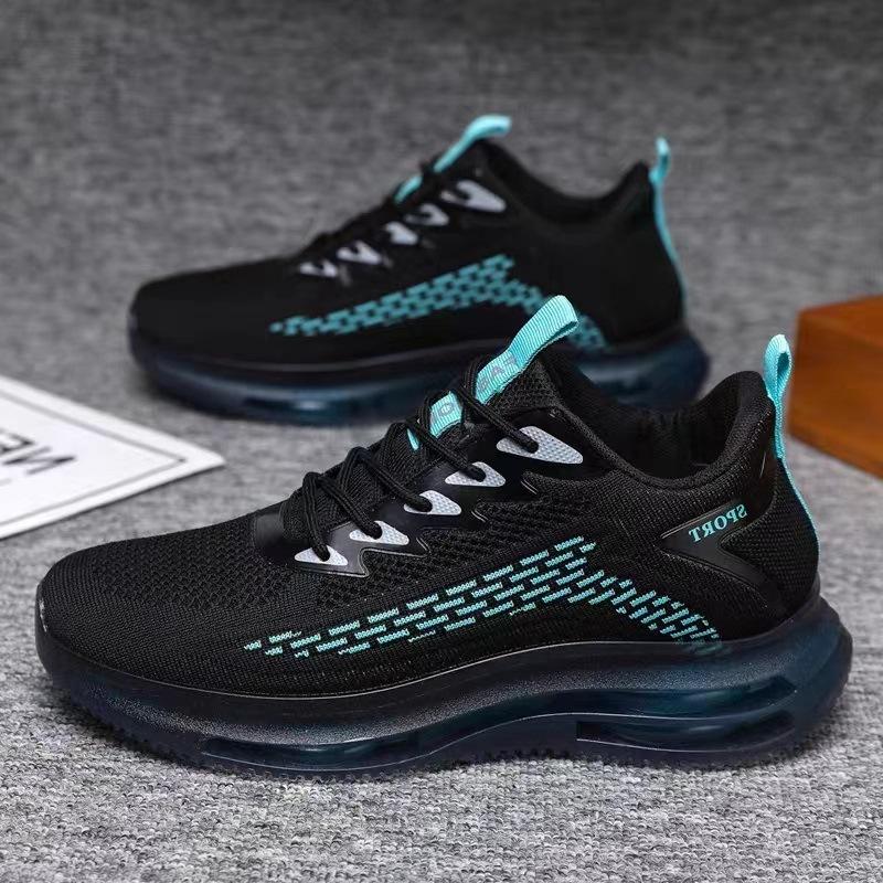 Men's Breathable Color Block Flyknit Sneakers