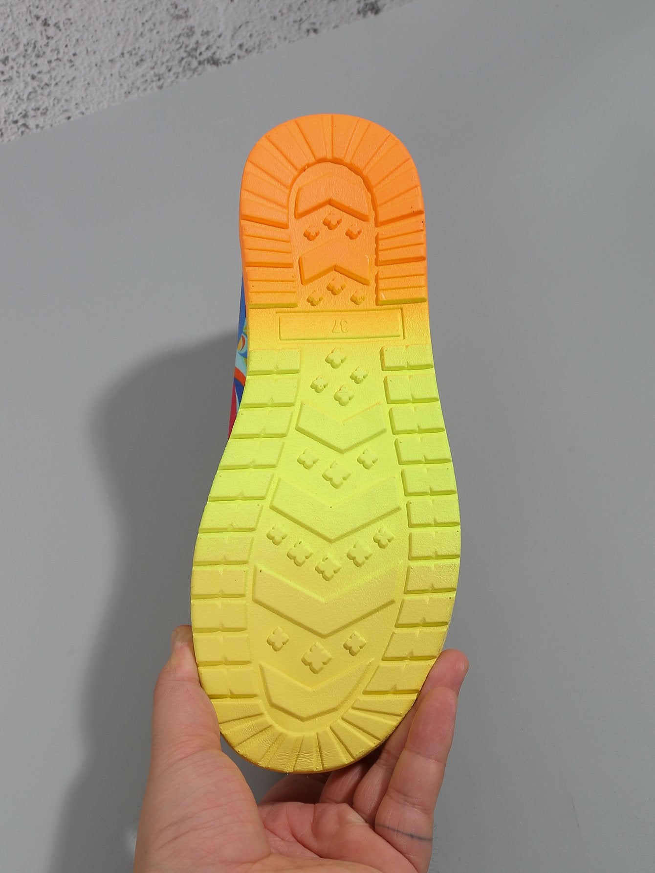 CS Gradient abstract print lace-up slip-on loafers