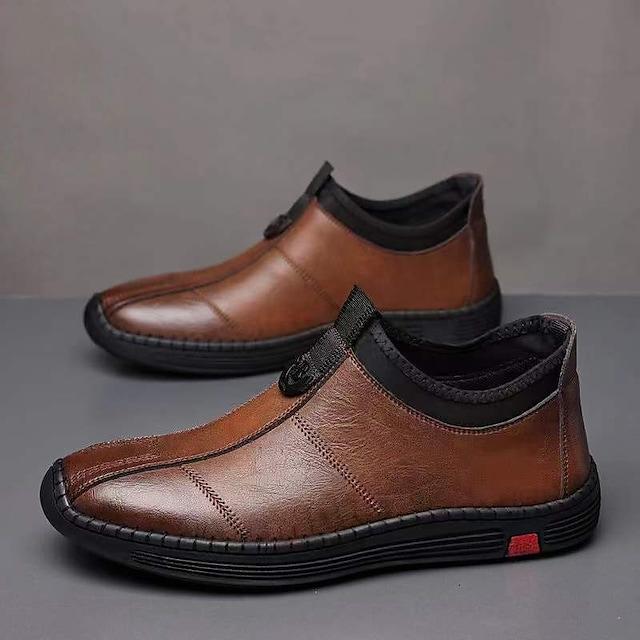 Men's Cowhide Breathable Loafers & Slip-Ons