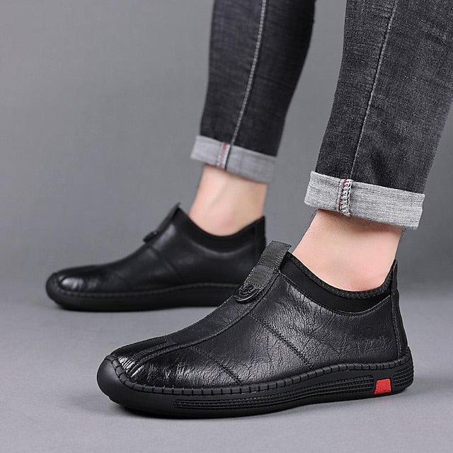 Men's Cowhide Breathable Loafers & Slip-Ons