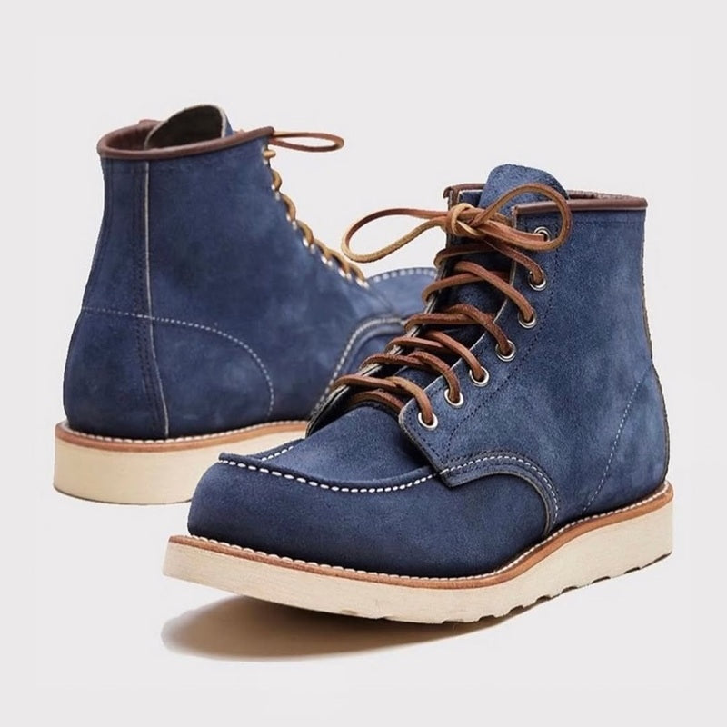 2025 Men's Handmade Suede Cowboy Boots