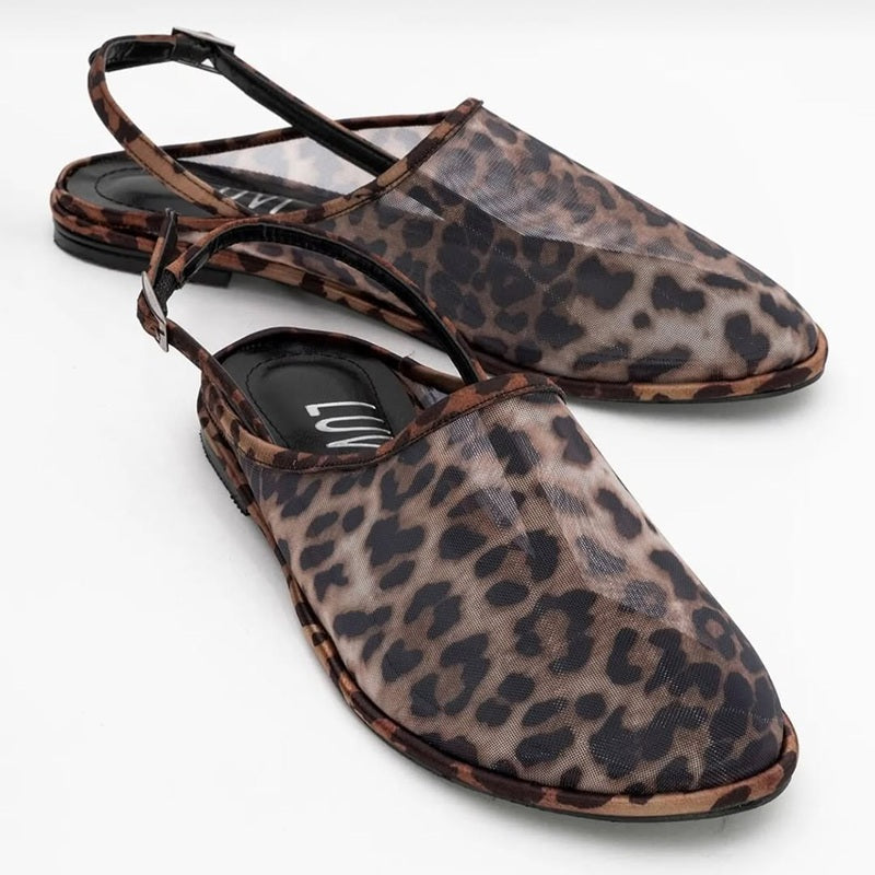 Gauze Flat Sandals