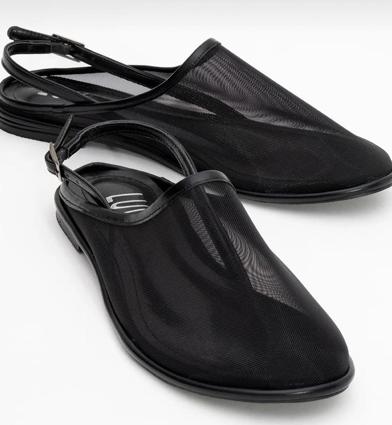 Gauze Flat Sandals