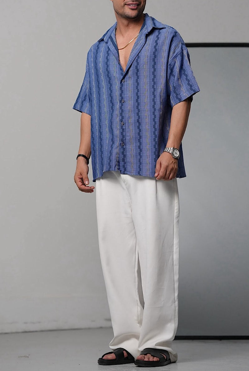 Wave Stripe Casual Shirt