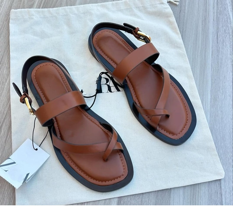 Cross Strap Over Toe Casual Sandals