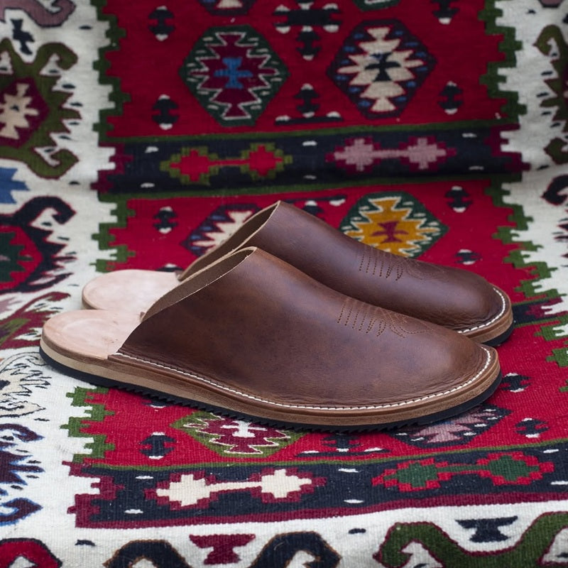 Men's Handmade Leather Slippers