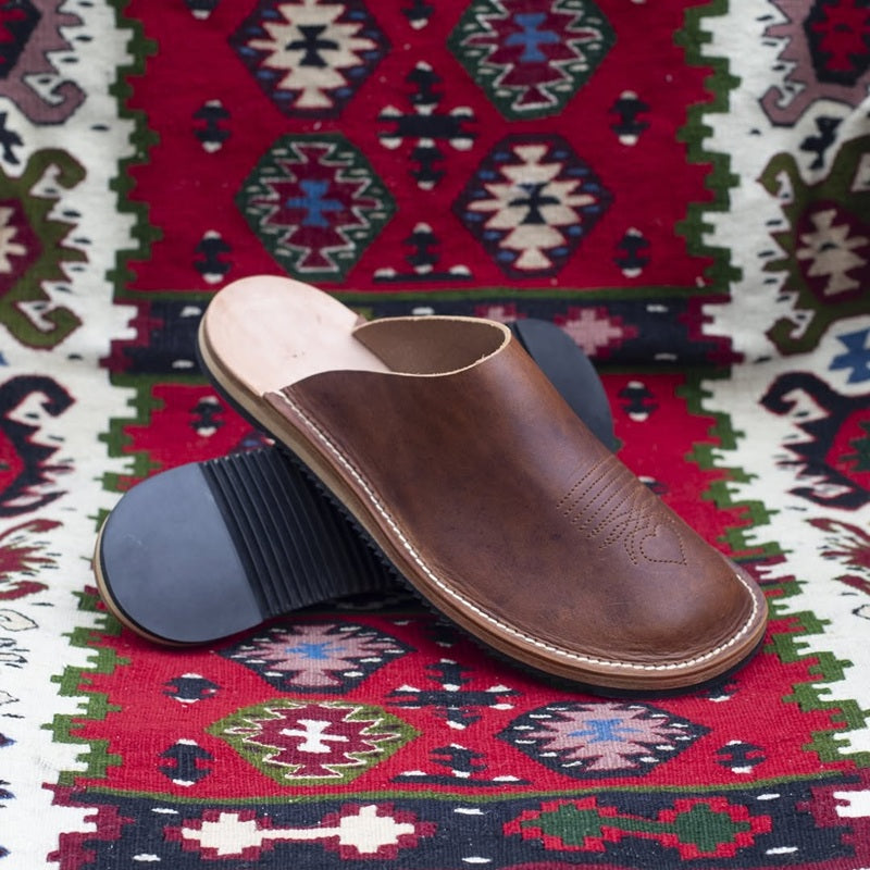 Men's Handmade Leather Slippers