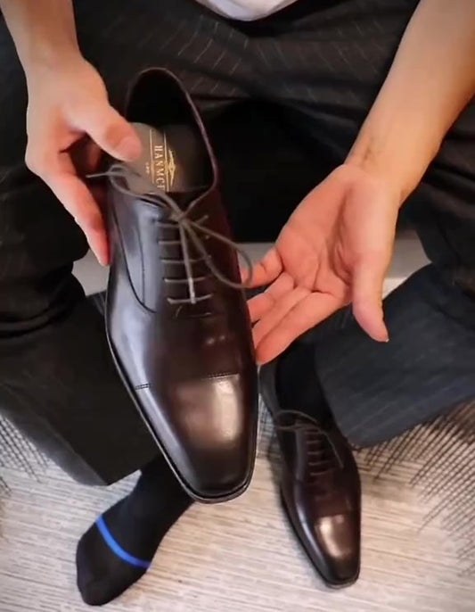 Classic Cap-Toe Lace-up Shoes