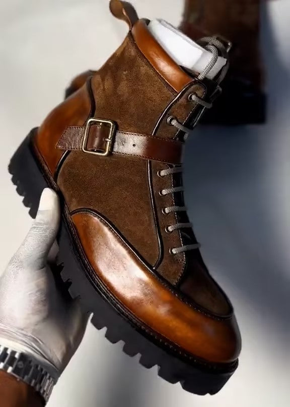 Buckle Craft Suede Boots