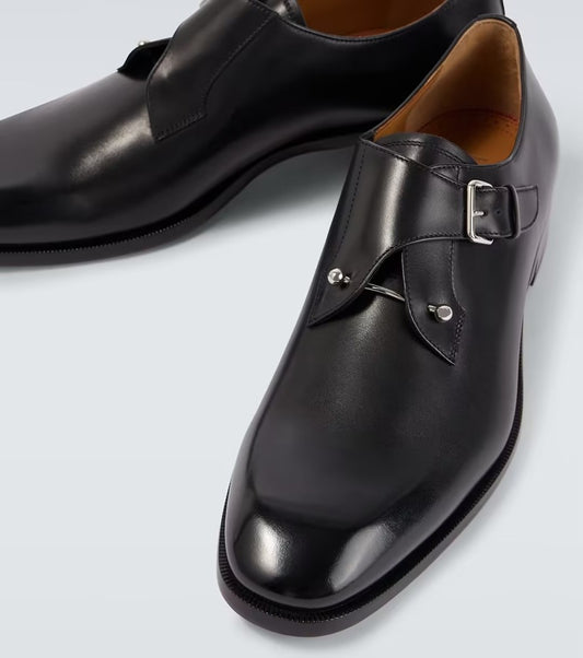 Classic Monk Strap Leather Dress Shoes