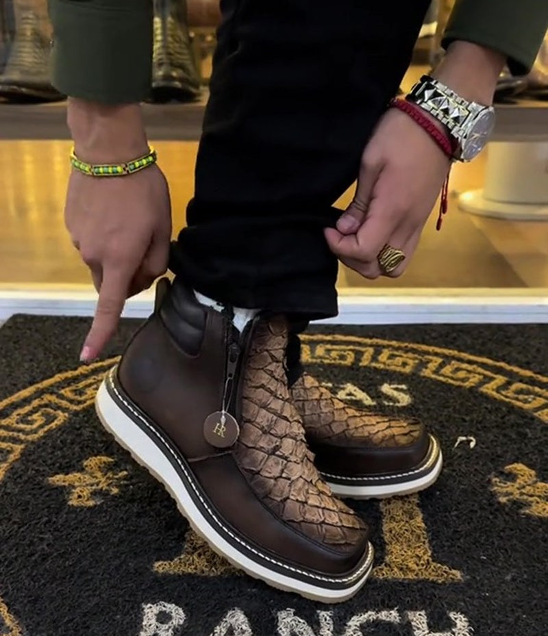 Python Luxe Zip Boots