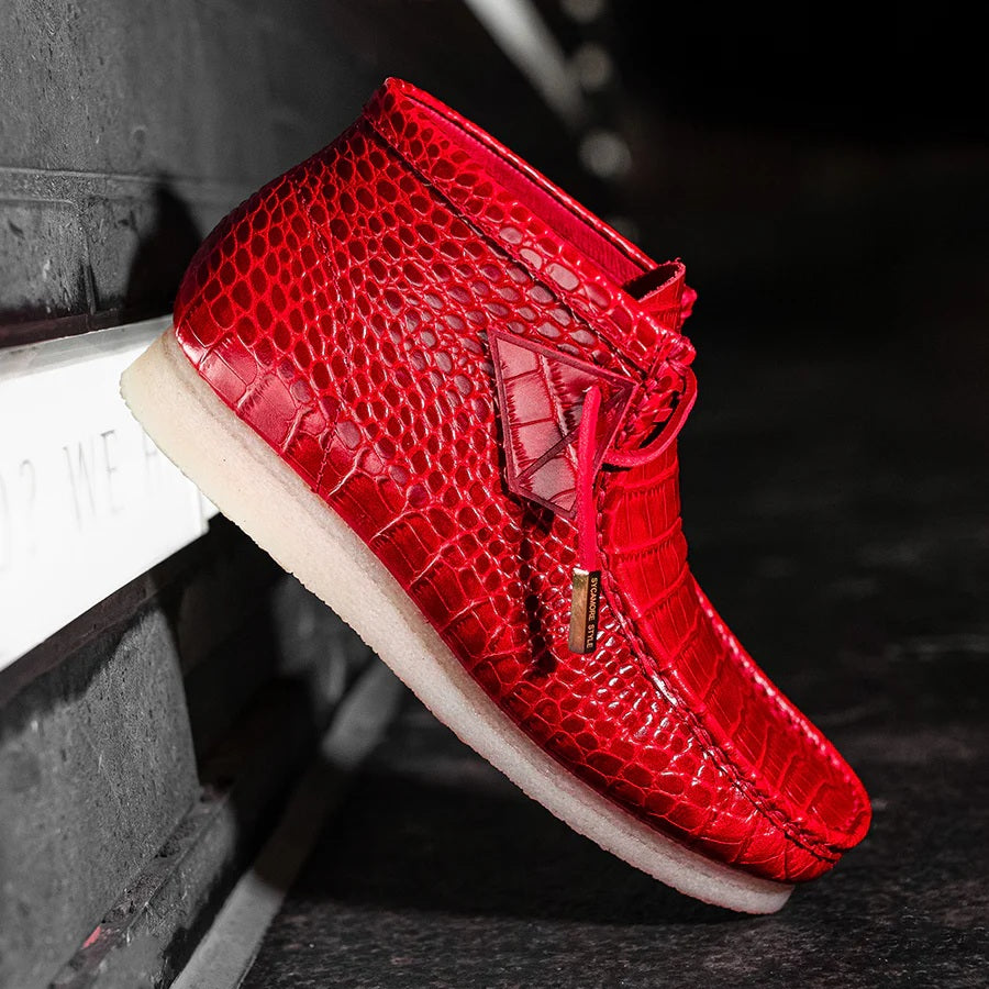 Men's Crocodile-Embossed Leather Shoes