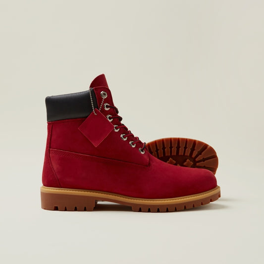Red Premium Leather Waterproof Boots