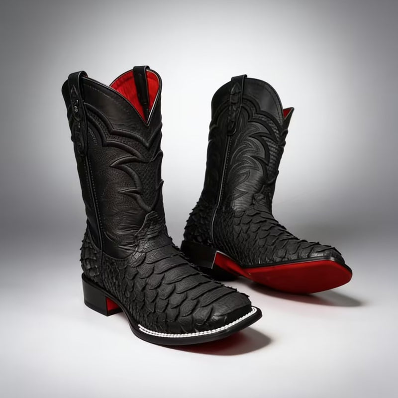 Midnight Python Cowboy Boots
